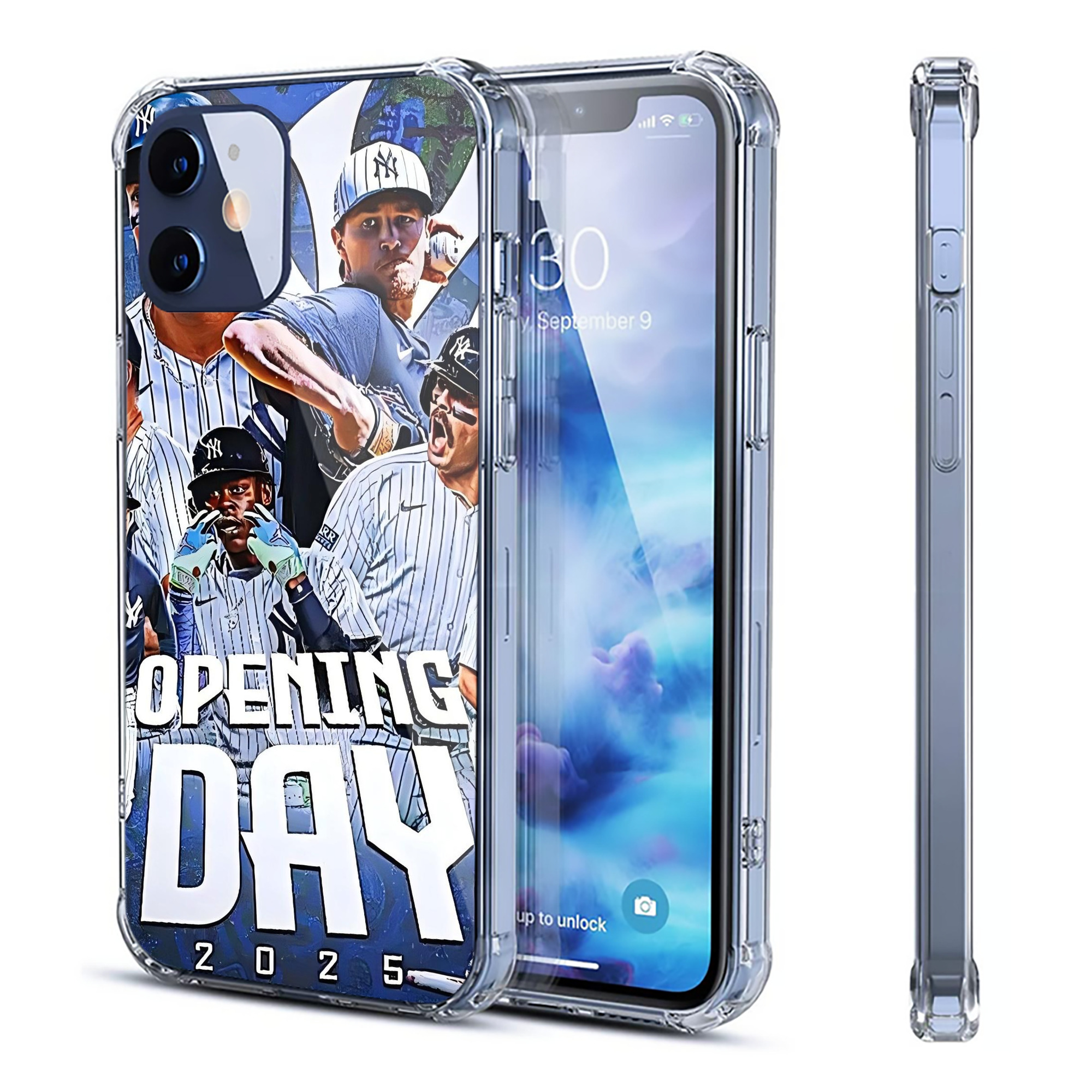New York Yankees 215 Clear IPhone 12 Case – Soft TPU With UV Print – Enhanced Drop Protection, Precise Fit, Anti-Fingerprint, Customizable Design, Scratch-Resistant, Yellow-Resistant